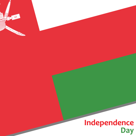 Oman independence day with flag vector illustration for webのイラスト素材