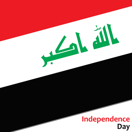 Irak independence day with flag vector illustration for webのイラスト素材