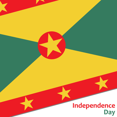 Grenada independence day with flag vector illustration for webのイラスト素材