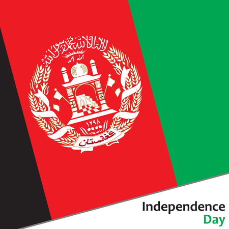 Afghanistan independence day with flag vector illustration for webのイラスト素材