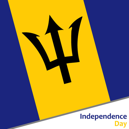 Barbados independence day with flag vector illustration for webのイラスト素材