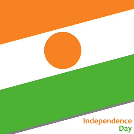 Niger independence day with flag vector illustration for webのイラスト素材
