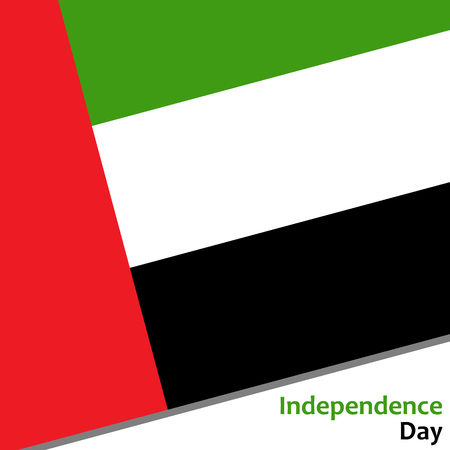 United Arab Emirates independence day with flag vector illustration for webのイラスト素材
