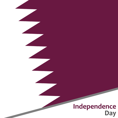 Qatar independence day with flag vector illustration for webのイラスト素材