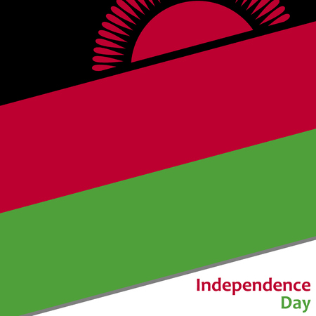 Malawi independence day with flag vector illustration for webのイラスト素材