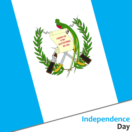 Guatemala independence day with flag vector illustration for webのイラスト素材