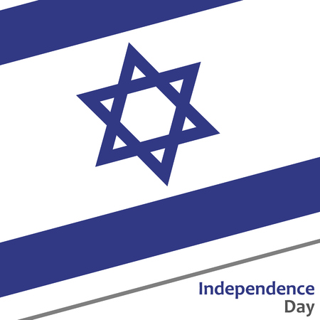 Israel independence day with flag vector illustration for webのイラスト素材