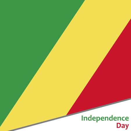 Congo independence day with flag vector illustration for webのイラスト素材