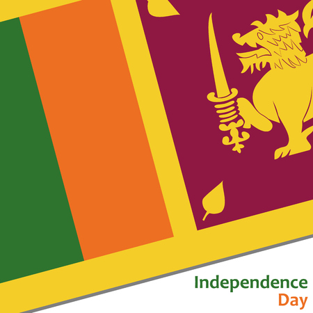 Sri Lanka independence day with flag vector illustration for webのイラスト素材