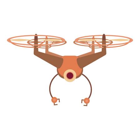 Flying robot icon, cartoon styleのイラスト素材