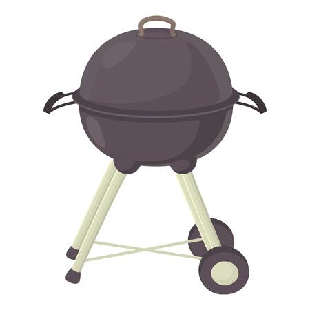 Kettle barbecue icon, cartoon styleのイラスト素材