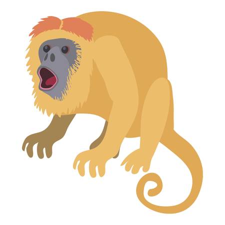 Surprised monkey icon, cartoon styleのイラスト素材