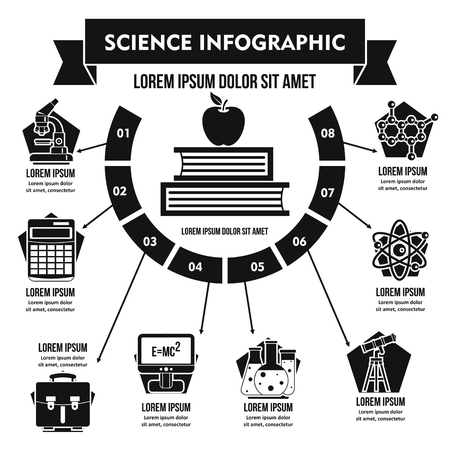 Science infographic concept, simple styleのイラスト素材