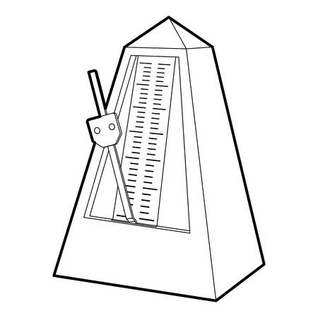 Metronome icon, outline styleのイラスト素材