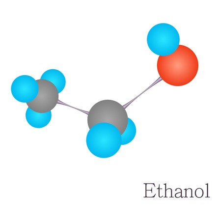 Ethanol 3D molecule chemical scienceのイラスト素材