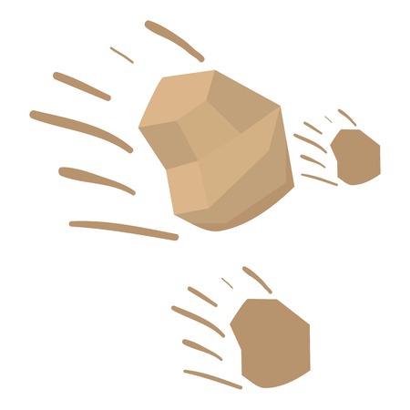 Throwing stones icon, cartoon styleのイラスト素材