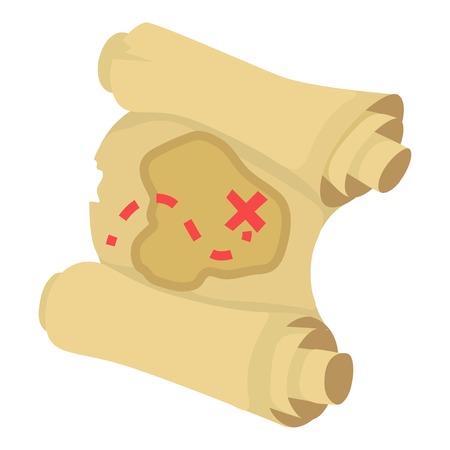 Map icon, cartoon style illustration.のイラスト素材