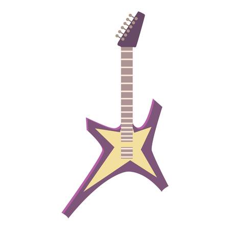 Hard rock guitar icon, cartoon style illustration.のイラスト素材