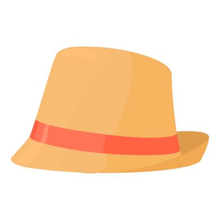Man hat icon, cartoon style illustration.のイラスト素材