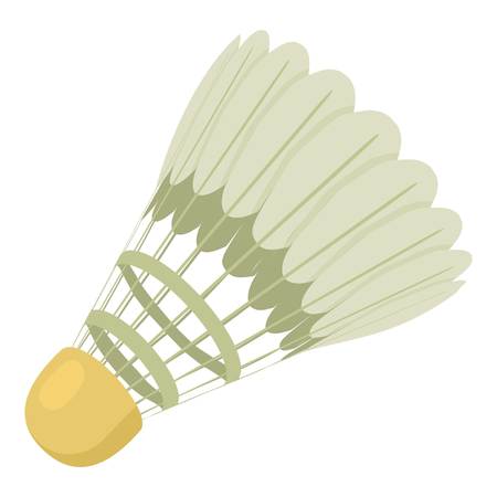 Tennis shuttlecock icon, cartoon style illustration.のイラスト素材
