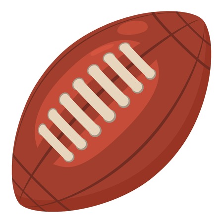 Rugby ball icon, cartoon style illustration.のイラスト素材
