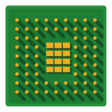 Processor icon, cartoon styleのイラスト素材