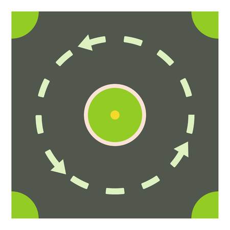 Circular road icon. Cartoon illustration of circular road vector icon for webのイラスト素材