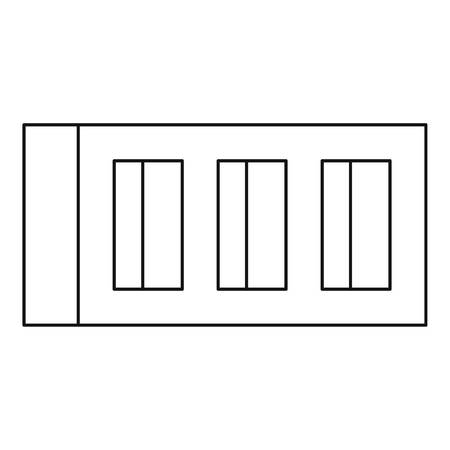 Block icon. Outline illustration of block vector icon for webのイラスト素材