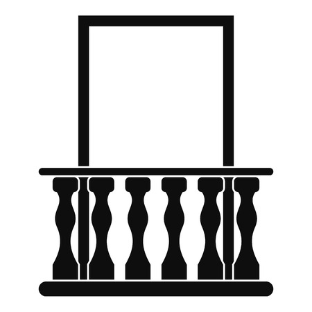 Arch with balcony icon. Simple illustration of arch with balcony vector icon for webのイラスト素材