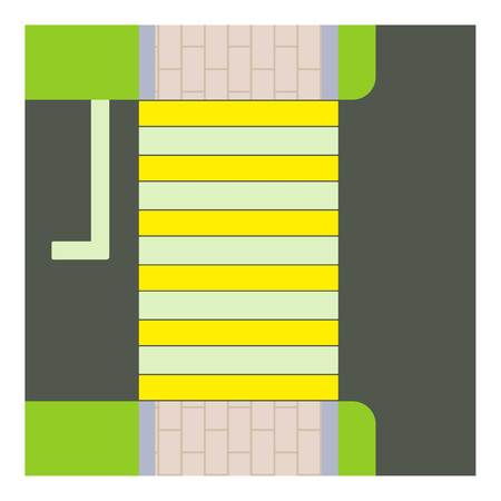Crosswalk icon. Cartoon illustration of crosswalk vector icon for webのイラスト素材