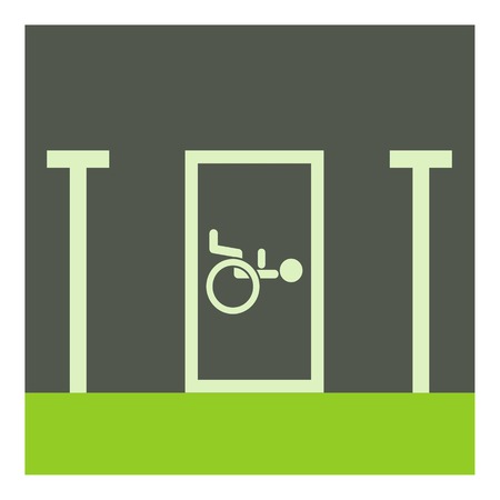 Disabled parking icon. Cartoon illustration of disabled parking vector icon for webのイラスト素材