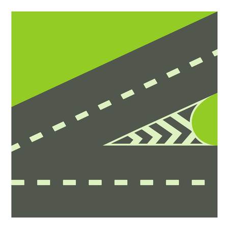Crossroads icon. Cartoon illustration of crossroads vector icon for webのイラスト素材