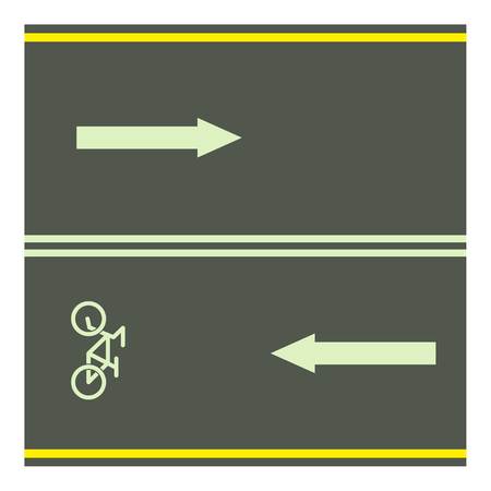 Bike path icon, cartoon styleのイラスト素材