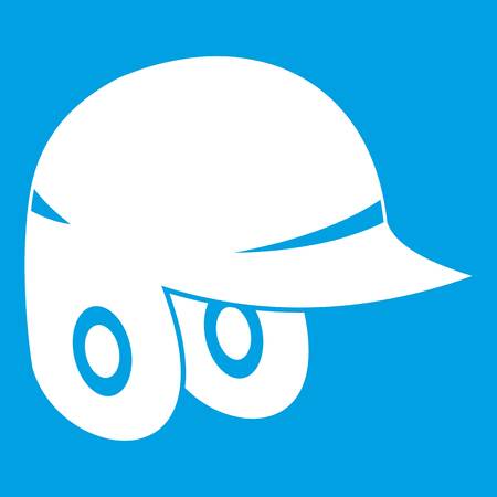 White baseball helmet icon, isolatedのイラスト素材