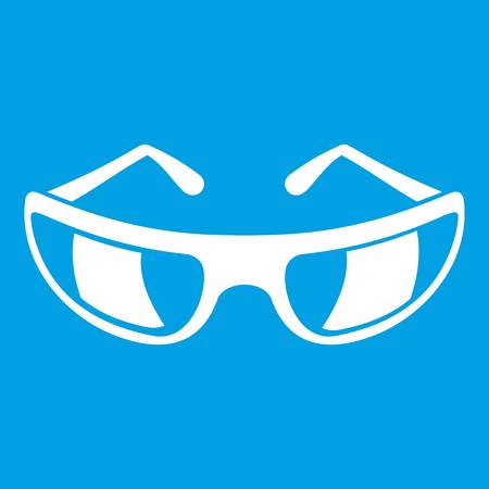 Sunglasses icon whiteのイラスト素材