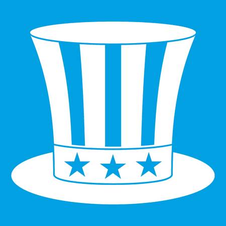 Uncle sam hat icon whiteのイラスト素材