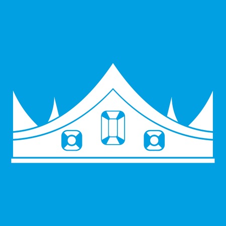Royal crown icon whiteのイラスト素材