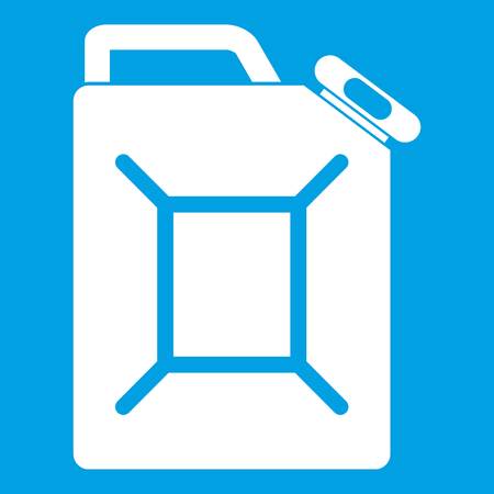 Fuel jerrycan icon whiteのイラスト素材