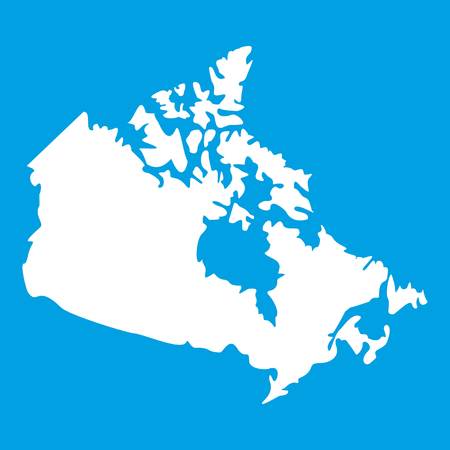 Canada map icon whiteのイラスト素材