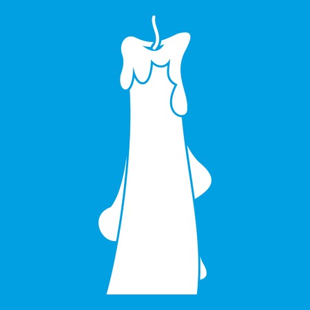 Dropped candle icon whiteのイラスト素材