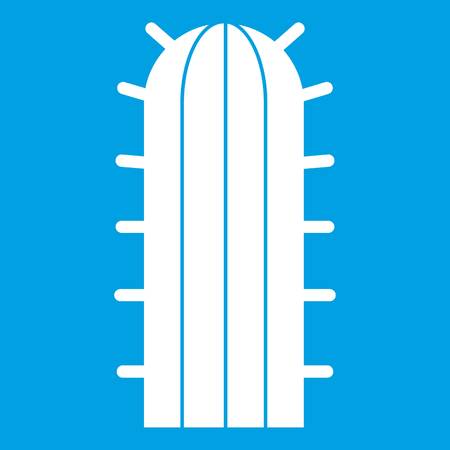 Cereus Candicans cactus icon whiteのイラスト素材
