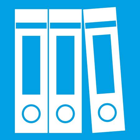 Office folders with documents icon whiteのイラスト素材