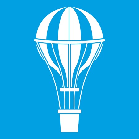 Air balloon journey icon whiteのイラスト素材
