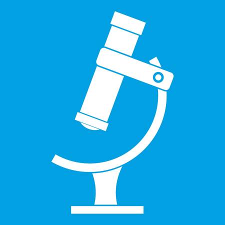 Microscope icon whiteのイラスト素材