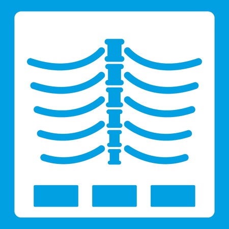 X ray photo icon whiteのイラスト素材