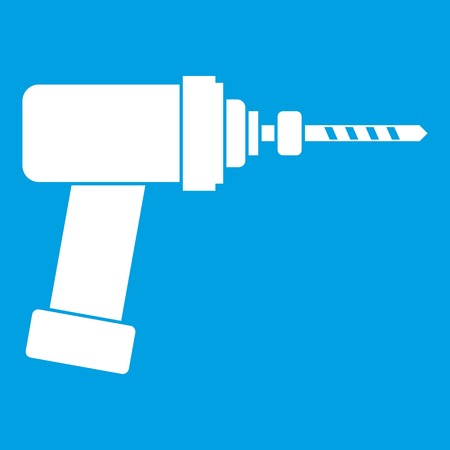 Medical drill icon whiteのイラスト素材