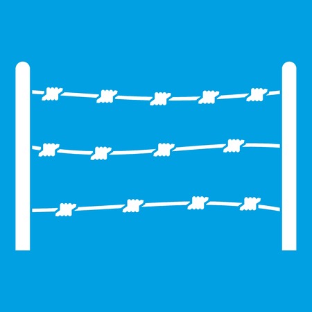 Restricted area icon whiteのイラスト素材