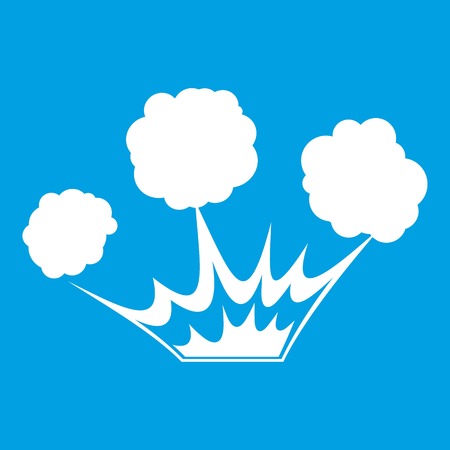 Explosion icon whiteのイラスト素材