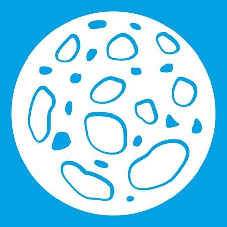 Dead planet icon whiteのイラスト素材