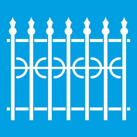 Park fence icon whiteのイラスト素材